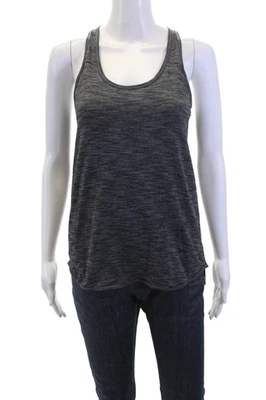Camiseta sin mangas Lululemon para mujer a rayas espalda corredora gris negra talla 4 Foto 1 de 4