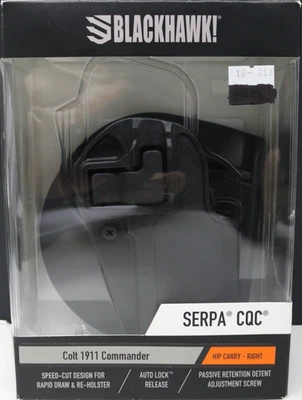 Funda Blackhawk Serpa CQC con accesorios de cinturón y paleta Colt 1911 Commander Foto 1 de 4