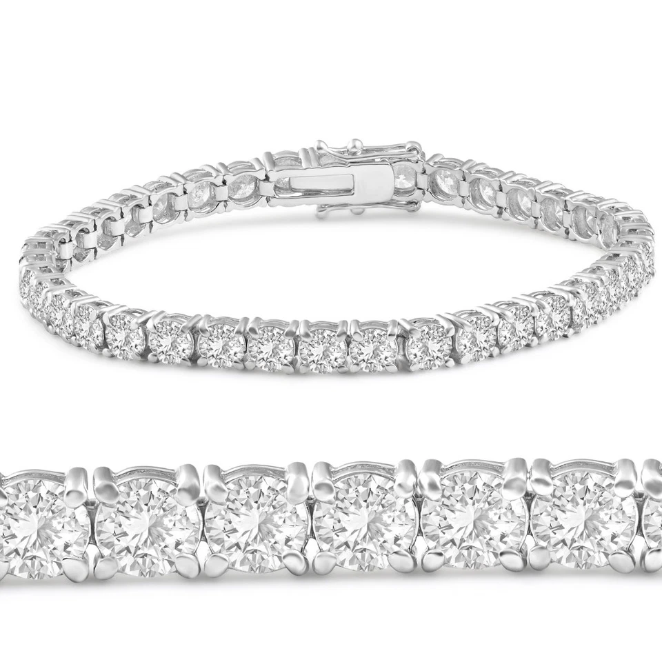 Pompeii3 12ct Diamond Tennis Bracelet 14 Karat White Gold 7"