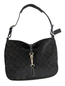 Coach J05K-6091 Schultertasche schwarz Hampton Signature Canvas Leder Y2K neu aus altem Lagerbestand R1 - Bild 1 von 18