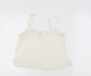River Island Women's White Camisole Tank Size 10 - Picture 1 of 12