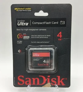 A SanDisk 4 GB 30 MB/s ULTRA Compact Flash Memory Card (SDCFH-004G-A11) - Picture 1 of 1