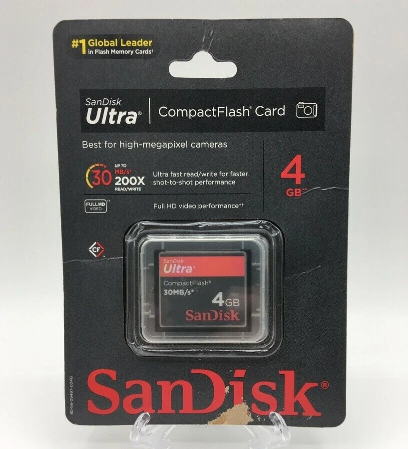 A SanDisk 4 GB 30 MB/s ULTRA Compact Flash Memory Card (SDCFH-004G-A11) - Image 1 of 1