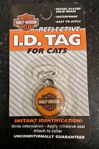 Harley Davidson Pet I.D. Tag Nickel Plated Solid Brass New - Picture 1 of 4