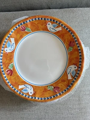 Platos de cena Vietri Melamina Campagna PÁJARO UCCELLO 10" nuevos Foto 1 de 4