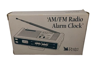 Readers Digest Promotional AM/FM Radio Alarm Clock Battery Operated NEW - Picture 1 of 11