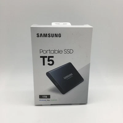 Samsung T5 1 TB USB 3.1 Gen 2 External Portable SSD Hard Drive (MU-PA1T0B) - Image 1 of 3