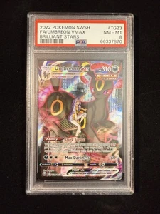 Juego de cartas coleccionables Pokémon Umbreon VMAX TG23/TG30 Brilliant Stars Trainer Gallery PSA 8 - Imagen 1 de 2