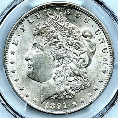 1891 Morgan Dollar, PCGS MS62**** - Image 1 of 3