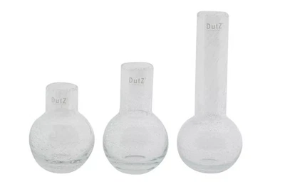 Dutz Vase MASA, Farbe Klar m. Blasen, H14 cm, D11 cm, dickes Glas, klein - Bild 1 von 2