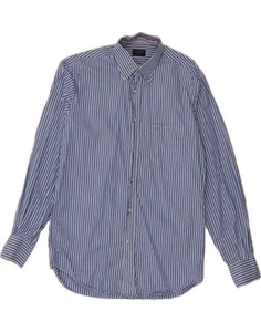 PAUL & SHARK Mens Shirt Medium Blue Pinstripe Cotton AP03 - Picture 1 of 3
