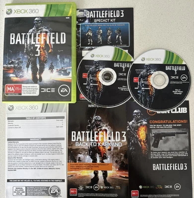 Battlefield 3 + BONUS GAME DLC - Xbox 360 - Complete w Manual - Free Shipping! - Image 1 of 4