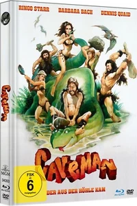 Caveman (1981) [Blu-ray + DVD im Limited Mediabook/NEU/ OVP] Ringo Starr, Dennis - Foto 1 di 10