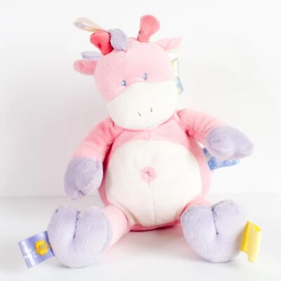 Mary Meyer Taggies Pink Giraffe Lovey Plush Baby Toy Stuffed Animal Ribbons - Image 1 of 4
