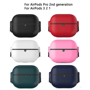 For AirPods Pro 2nd generation 3rd Luxury Silicone Shockproof Case Cover w/Ring - Picture 1 of 18