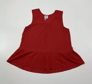 Knox Rose Gr. L rot ärmellos Tanköse Zierleiste Akzent Bauer Boho Hippie - Bild 1 von 11