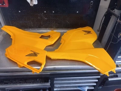 Cubierta de carrocería lateral derecha e izquierda amarilla guardabarros carrocería de plástico Honda Rancher 420 2016  Foto 1 de 4