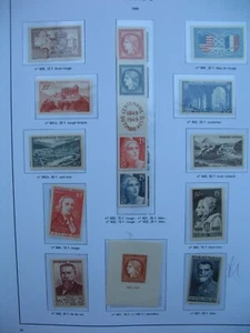 France  1946 à 1949  N° 755 à 847 neuf ** sauf 841 * C: 278 € dont 830A à voir - Picture 1 of 11