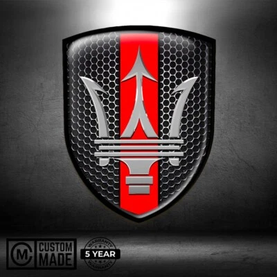 Pegatina Maserati | Calcomanía insignia guardabarros | Logotipo lateral maletero parachoques portátil etc. Foto 1 de 4