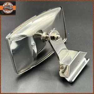 Classic Car Rectangular Clip On 1/4 Quarter Light Overtaking Blind Spot Mirror - Picture 1 of 3