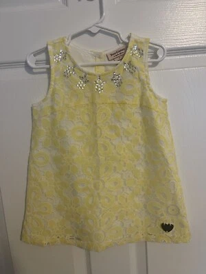 Top de encaje floral amarillo Juicy Couture talla 5  Foto 1 de 4