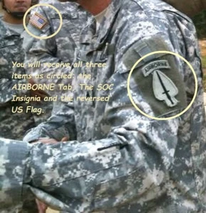 SOC 1st Special Forces Operational Detachment-Delta velkrö: SFOD-D+ABN Tab+Flag - Picture 1 of 12