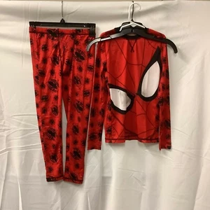 Marvel Spiderman Climatesmart Boys Outfit Set Red Spider Print Tee & Pajama Sz M - Picture 1 of 4
