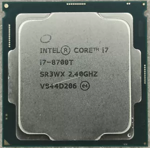 Intel 8th Gen Core i7-8700T SR3WX 2.40GHz (Turbo 4.0GHz) 6-Core 12M LGA-1151 CPU - Picture 1 of 1