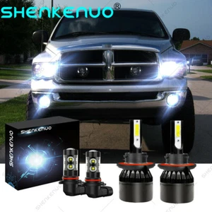 For Dodge Ram 1500 2500 3500 2006-2009 C9 White LED Headlight + Fog Light Bulbs - Imagen 1 de 12