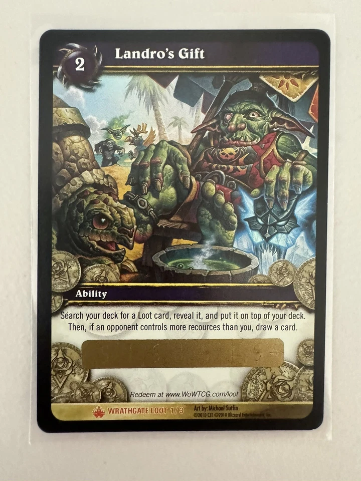 World of Warcraft TCG Landro’s Gift Unused Loot Card Spectral Tiger Mount Chance - Image 1 of 2