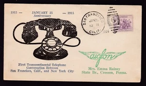1st TRANSCONTINETAL TELEPHONE CONVERSATION, SAN FEANCISCO & NEW YORK - 1934 - Picture 1 of 1