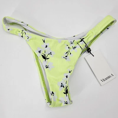 Parte inferior de bikini vitamina A California pierna alta cítricos floral talla M (8) Foto 1 de 4