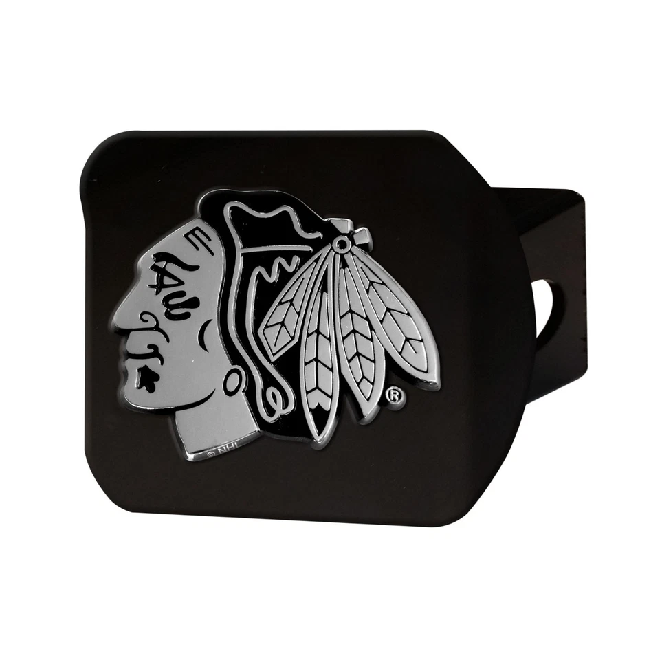 Fanmats NHL Chicago Blackhawks 3D Cromo sobre Metal Negro Cubierta de Enganche  Foto 1 de 1
