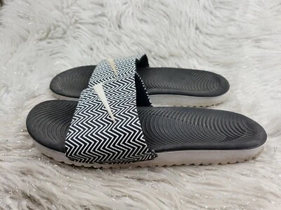 Sandalias Nike 862693-001 negras blancas deslizables para mujer talla 10/42 Foto 1 de 4