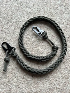 28” Survival EDC Paracord Lanyard * Sling Clasps * Biker Prep Gent Rifle Shoot * - Picture 1 of 8