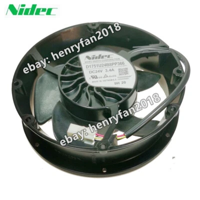 Nidec SERVO D1751U24B8PP366 DC 24V 3.4A 172*172*51MM 4Pin Inverter Cooling Fan - Image 1 of 4