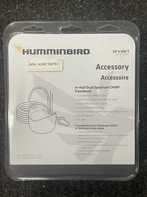 HUMMINBIRD IN HULL DUAL SPECTRUM CHIRP TRANSDUCER XP 9 HW T PART# 710276-1 - Image 1 of 3