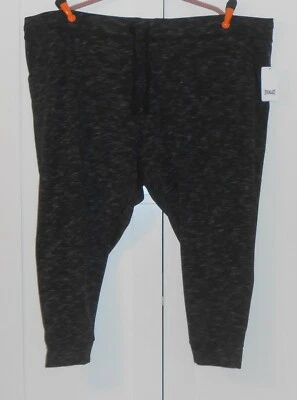 WOMEN'S EVERLAST SPACE DYE BLACK ONYX FRENCH TERRY JOGGERS - SIZE 3XLARGE PLUS - Image 1 of 2