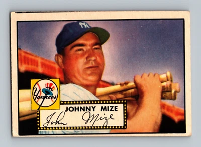 Tarjeta de béisbol vintage 1952 Topps #129 Johnny Mize en muy buen estado (MC) (A1) Foto 1 de 2
