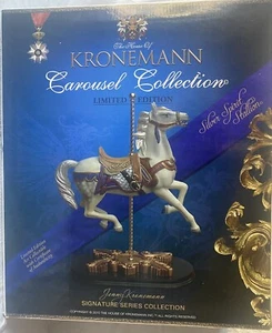 Limitierte Auflage House of Kronemann Karussell Pferd Sammlerstück Silber Sprit Hengst - Bild 1 von 8