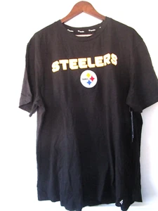 NFL Steelers Men’s 2XL Cotton Blend Short Sleeve Crew Neck T-Shirt FANATICS NWT - Picture 1 of 11