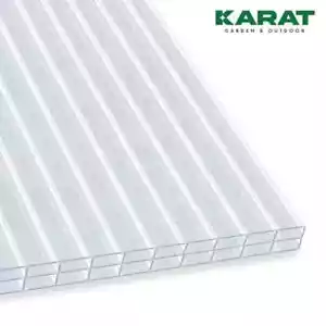Hohlkammerstegplatten 16 mm Polycarbonat Doppelstegplatte Stegplatte Transp. - Bild 1 von 6