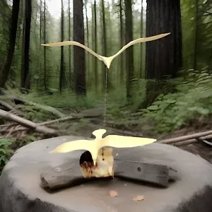 Escultura cinética vintage de Marvin Wernick 1974 - Gaviotas pájaros en vuelo cuarzo - Imagen 1 de 7