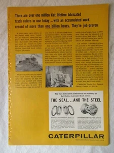 Rodillos de oruga CAT Caterpillar 1962 vintage publicidad publicitaria impresa 8x11 - Imagen 1 de 1