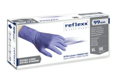 GUANTI MONOUSO IN NITRILE DOPPI ALTO SPESSORE REFLEXX 99 HI-RISK 50 PZ