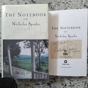 Nicholas Sparks SIGNED 1999 Page & The Notebook 1st Ed HC/DJ 1996 Romance Love - Bild 1 von 6