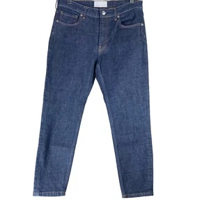 Pantalones de mezclilla ajustados al tobillo Everlane talla 30 lavado oscuro mezcla de algodón bolsillos cintura de 30" - Imagen 1 de 4