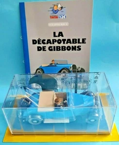 Gibbons decapotable Blue Lotus  1/24 car New box diecast model + booklet Tintin  - Picture 1 of 4