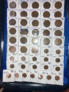 GREAT BRITAIN PENNIES 1900-2005 52 different - Picture 1 of 12