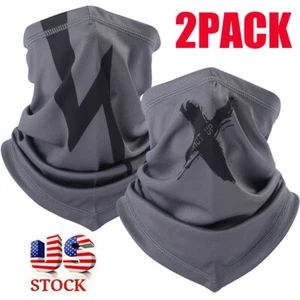 2PCS Neck Gaiter Face Scarf Mask UV Sun Protection Cosplay Scarf for Men Women - Picture 1 of 12